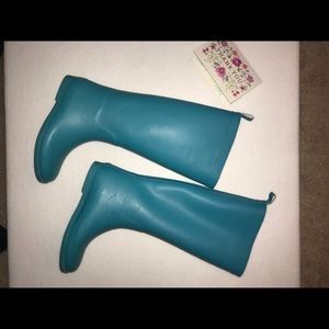 Target tall turquoise girl  rain  boots